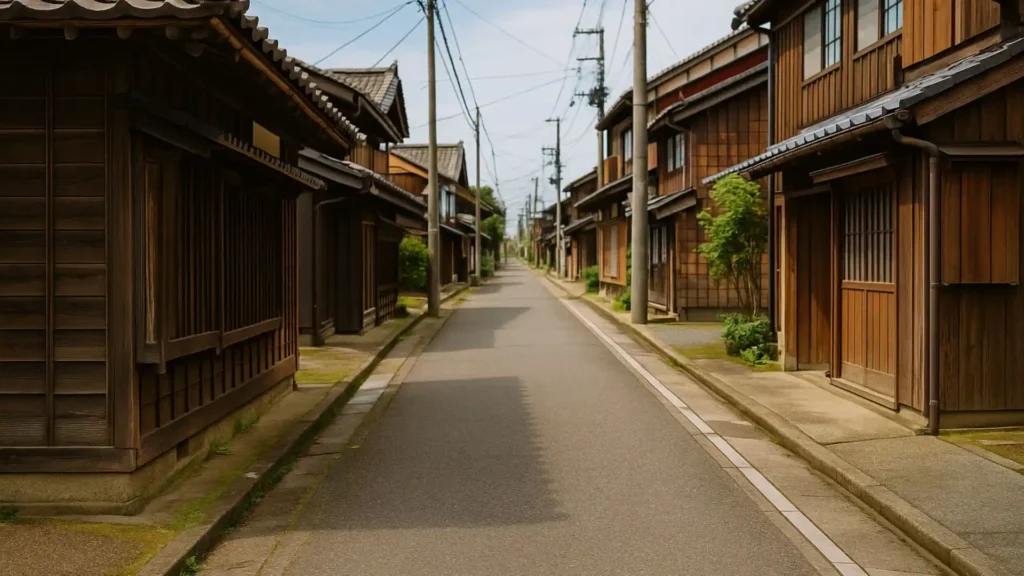 新潟の田舎の住宅街のイメージ